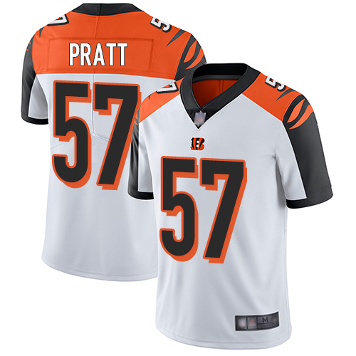 Cincinnati Bengals Limited White Men Germaine Pratt Road Jersey NFL Footballl #57 Vapor Untouchable